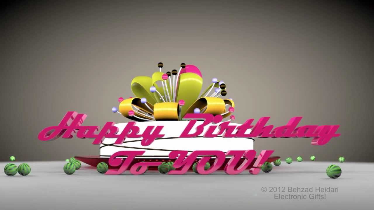 Happy Birthday to you HD 3d animated video greeting e-card-Cinema ...