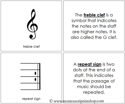 Musical Notes and Symbols Book: Montessori Nomenclature Book