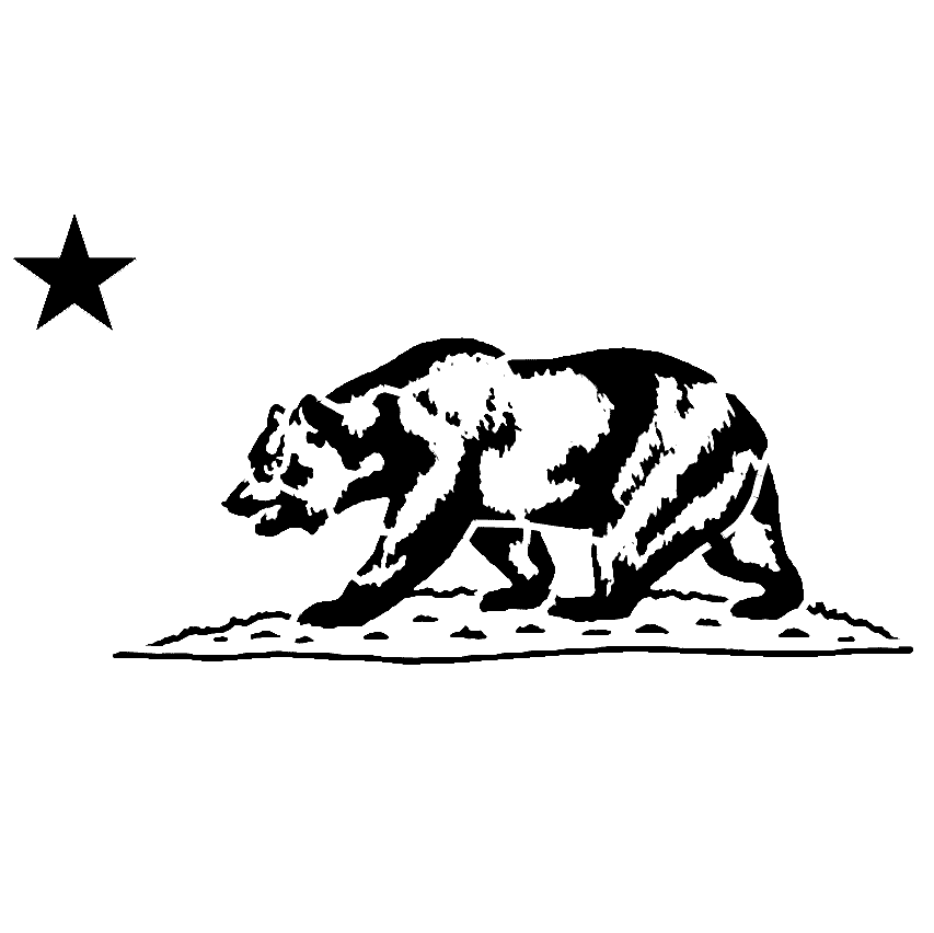 California Bear State Flag Stencil | SP Stencils