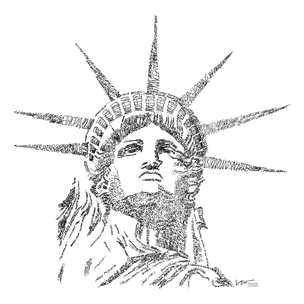 Statue Of Liberty Face Illustration - Gallery