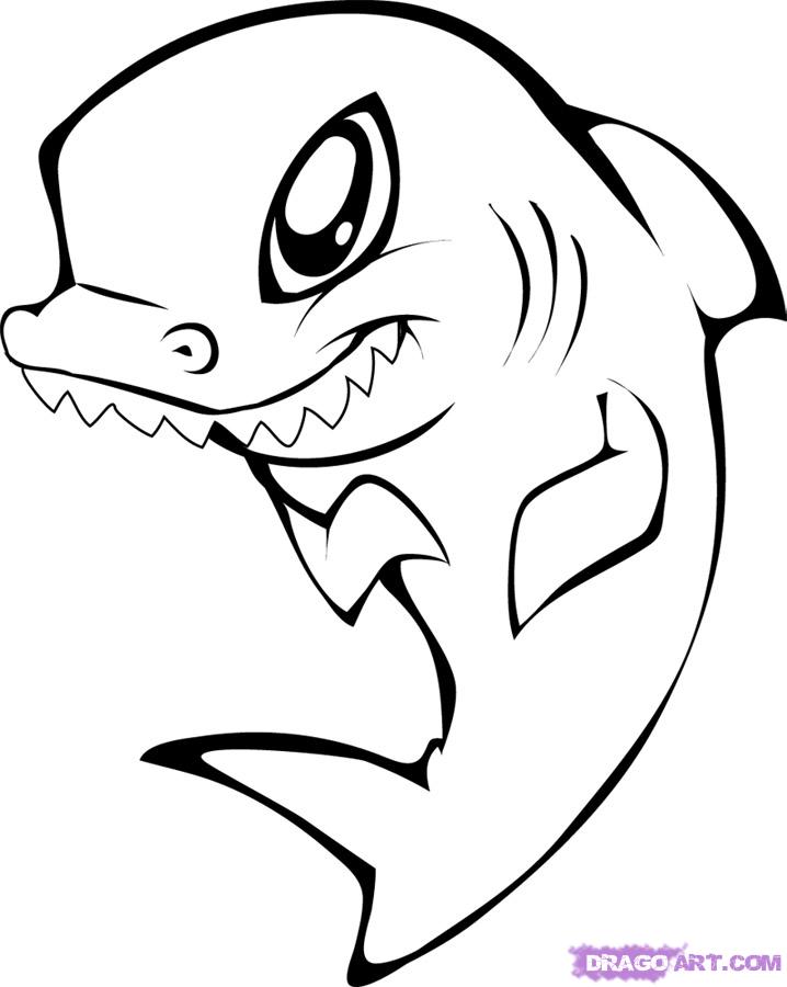 ocean shark coloring pages - photo #19