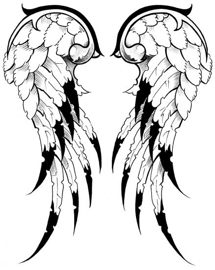 Angel Wing Drawing - ClipArt Best