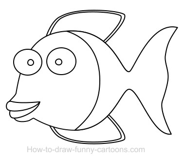 Drawing a fish cartoon