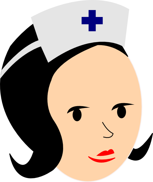 Nurse-black clip art - vector clip art online, royalty free ...