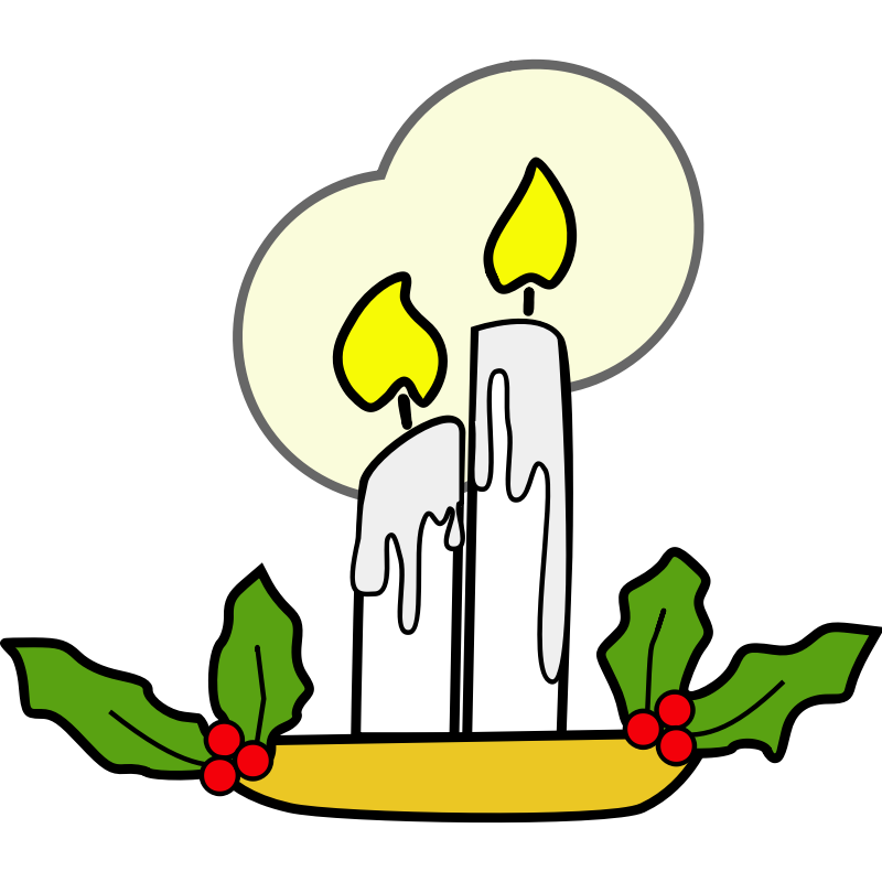 Clipart - Christmas candles