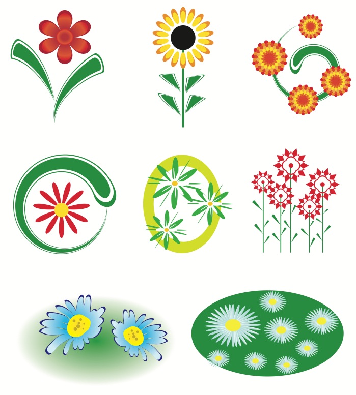 vector clipart flowers free - photo #45