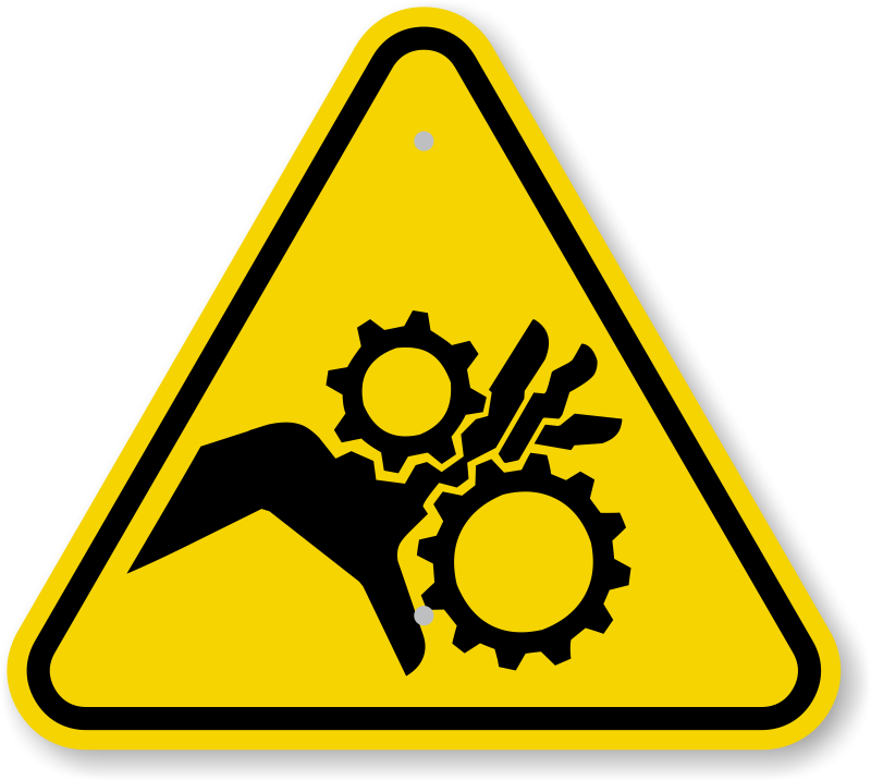 ISO Moving Parts Can Crush Pinch Point Warning Sign Symbol, SKU ...