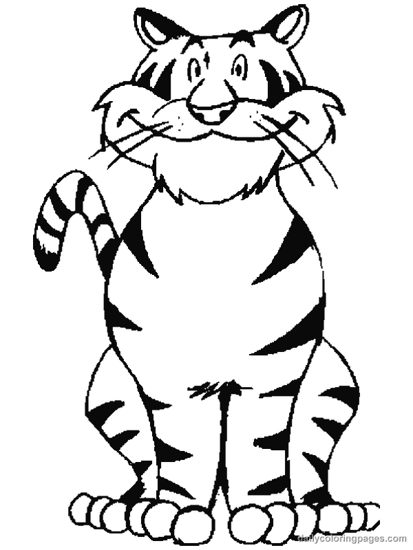 Cartoon Tiger Coloring Pages | Animal Coloring Pages | Kids ...