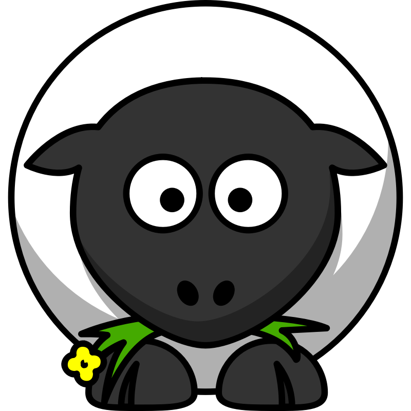 Clipart - Cartoon sheep