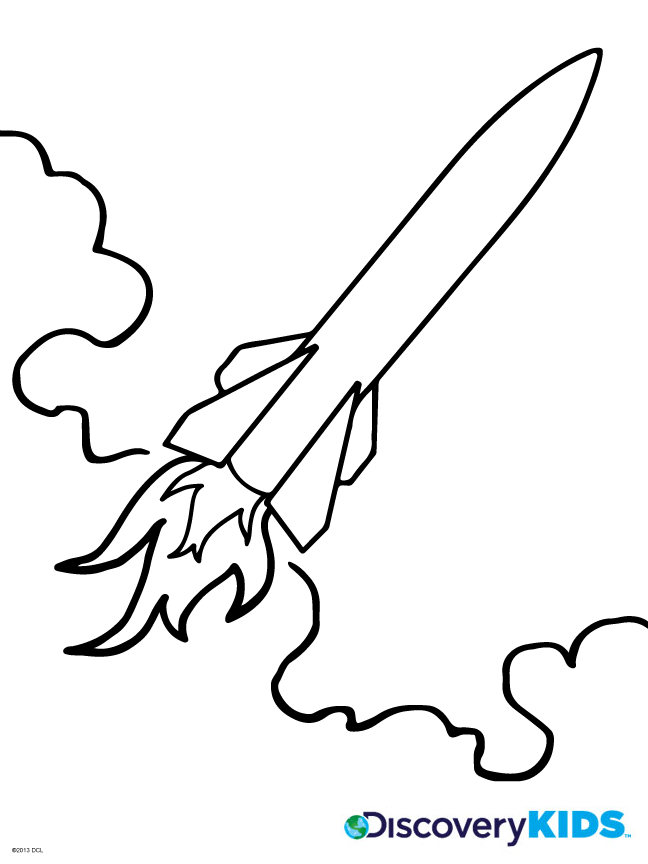 Rocket Coloring Page | Discovery Kids