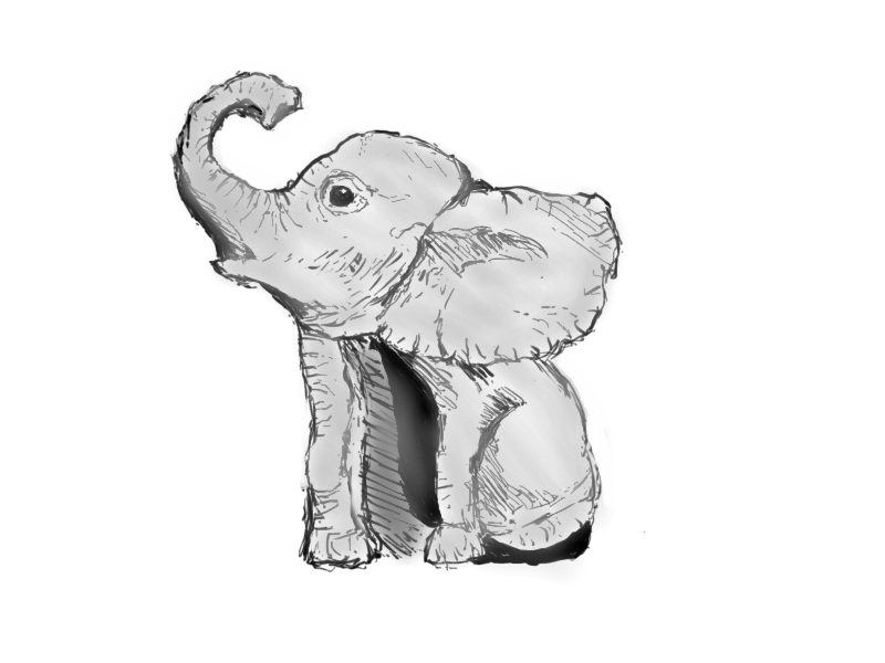 deviantART: More Like Second Tablet Drawing - Baby Elephant by ...