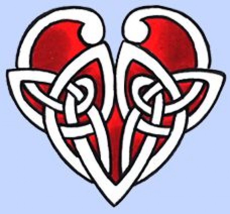 Stunning Heart Knot Tattoo Stencil | Tattoobite.com