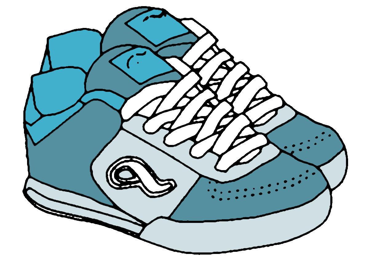 Running Shoes Clipart Black And White | Clipart Panda - Free ...