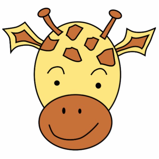 Pix For > Cartoon Giraffe Face