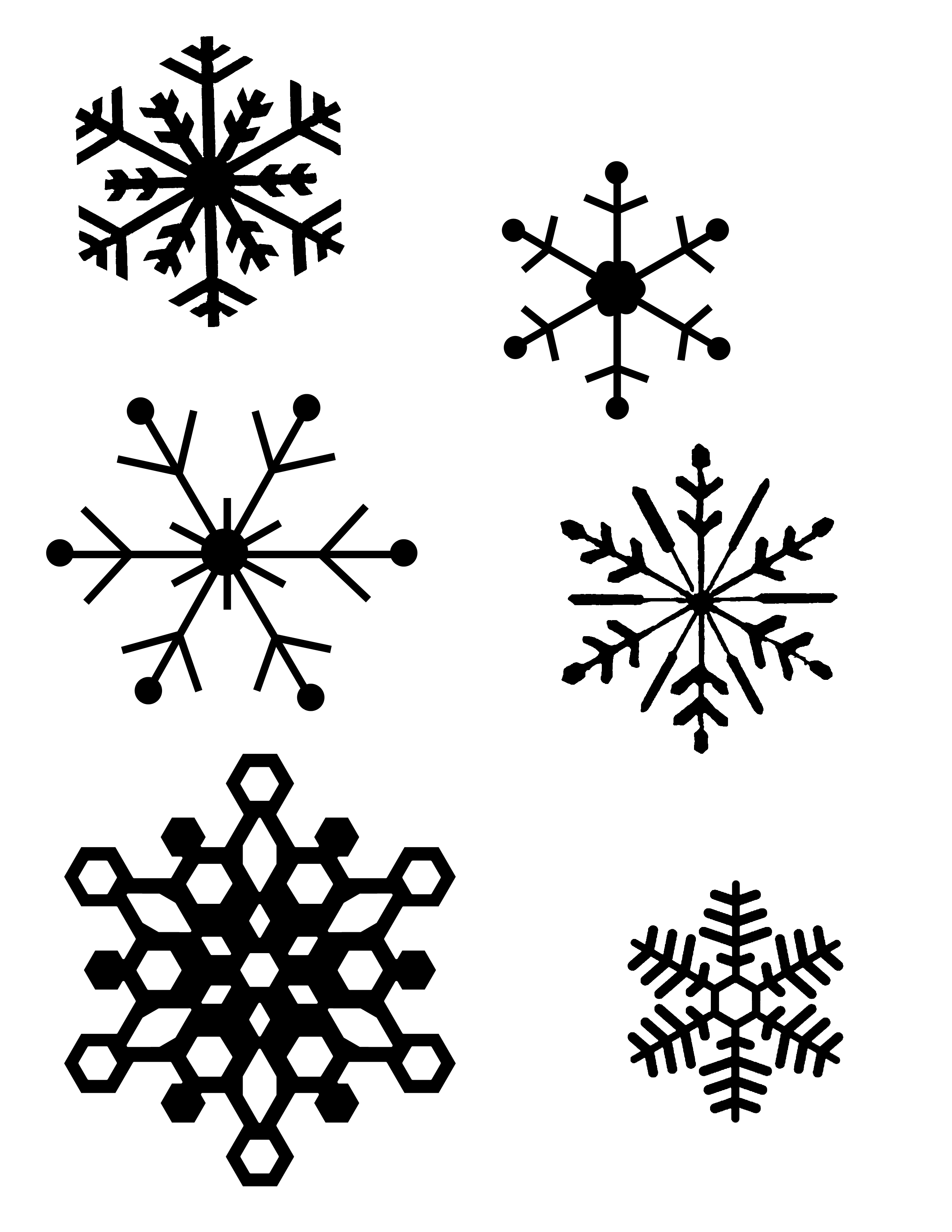 Simple Snowflakes - ClipArt Best