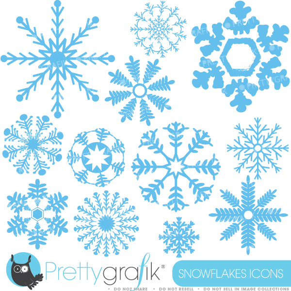 Snowflakes clipart snowflakes clipart [CL593] - $0.99 ...