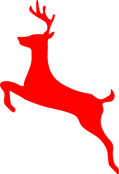 Red Reindeer clip art - vector clip art online, royalty free ...