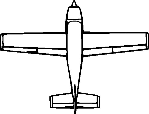 Aircraft Clipart Diecut Decal 02, Aircraft Car Window Decal, Air ...