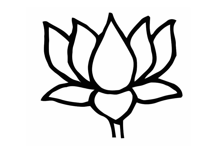Kids Coloring Lotus Outline Coloring Page Lotus 3 Coloring Page ...