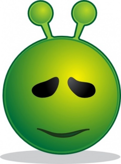 Smiley Green Alien Sorry clip art Vector | Free Download