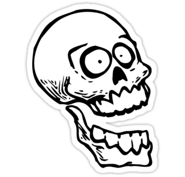 Funny Skull" Stickers by MuhammadAther | Redbubble