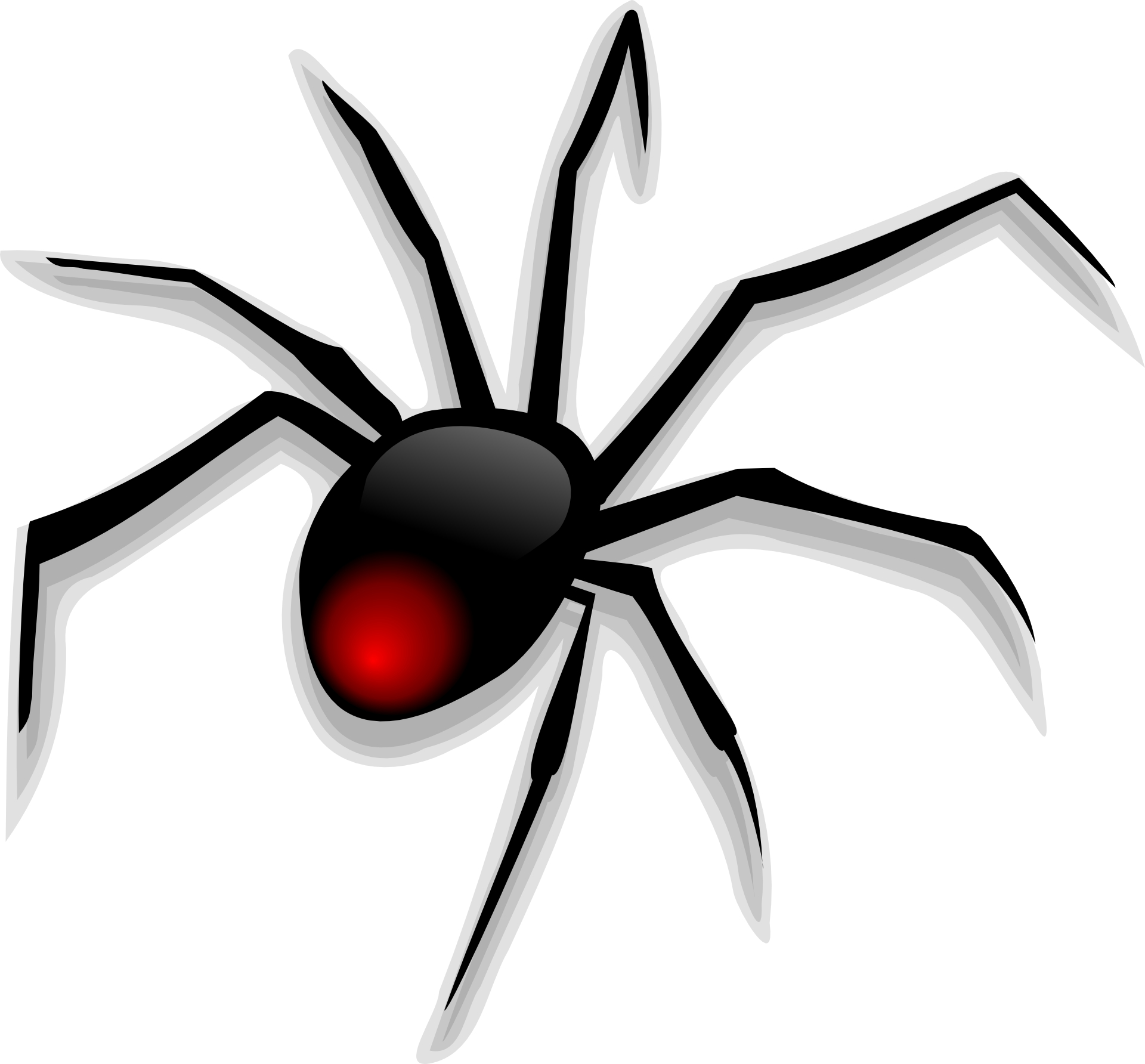cartoon animal-black spider vectorFree PSD,Vector,Icons,Graphics