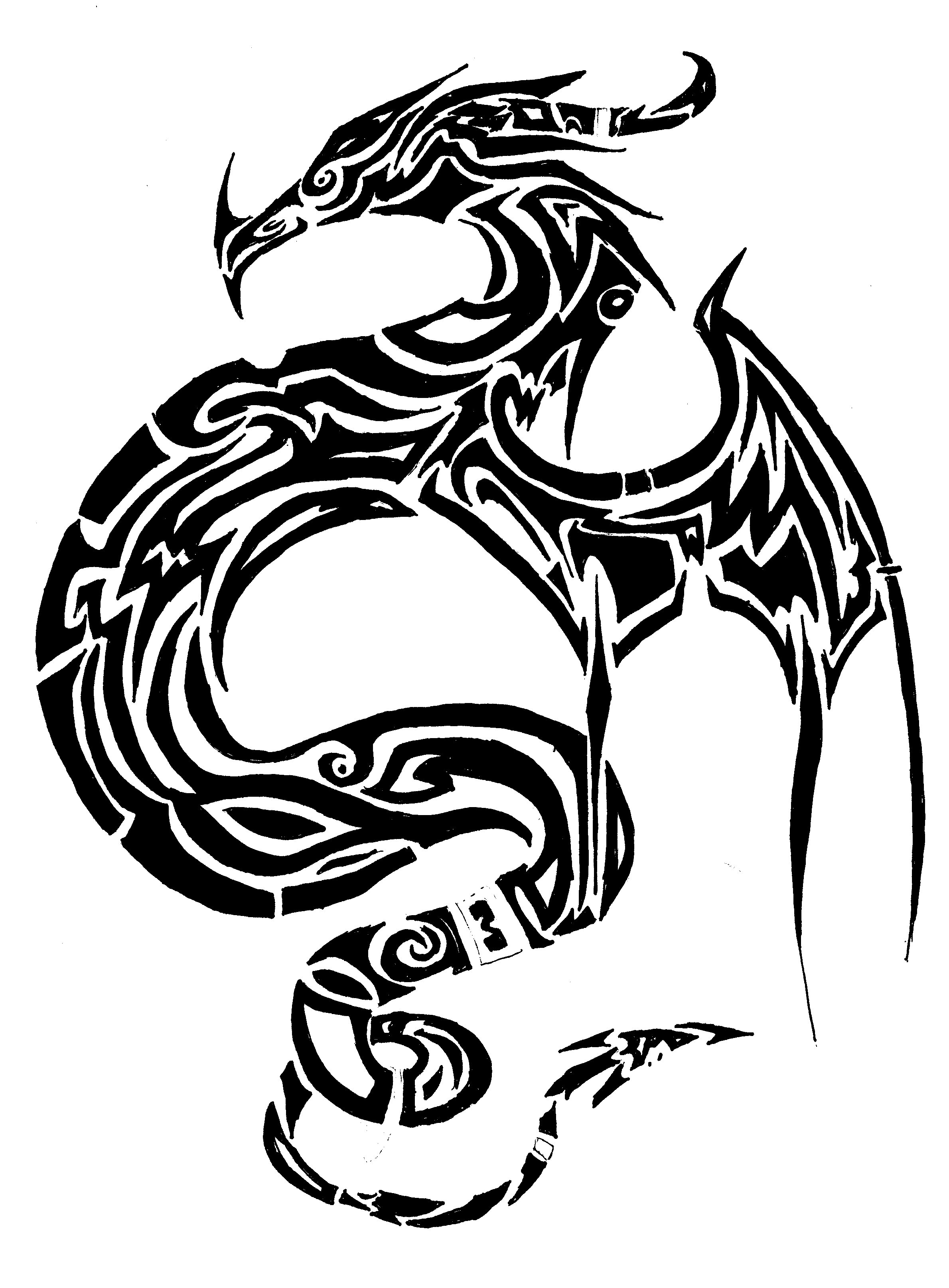 Dragon image - vector clip art online, royalty free & public domain