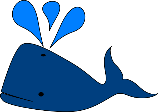 Blue Whale clip art - vector clip art online, royalty free ...