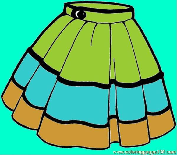 Coloring Pages Skirt (Entertainment > Clothing) - free printable ...