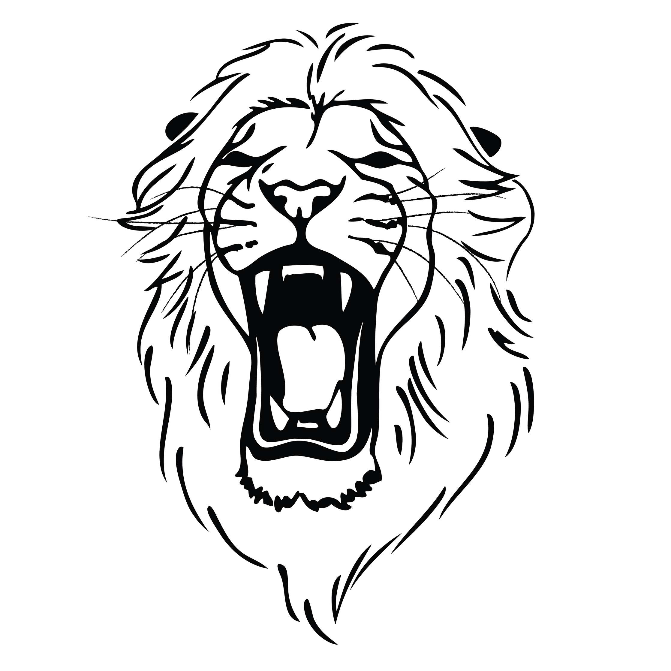 Lion Line Drawing - Cliparts.co