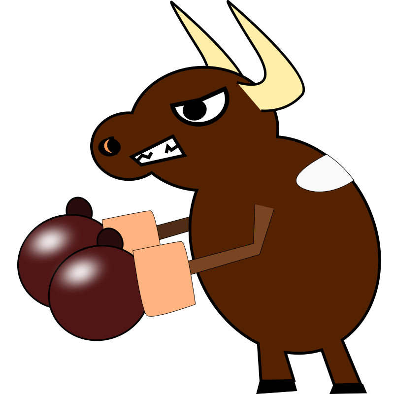 Clipart - Fighting Cow