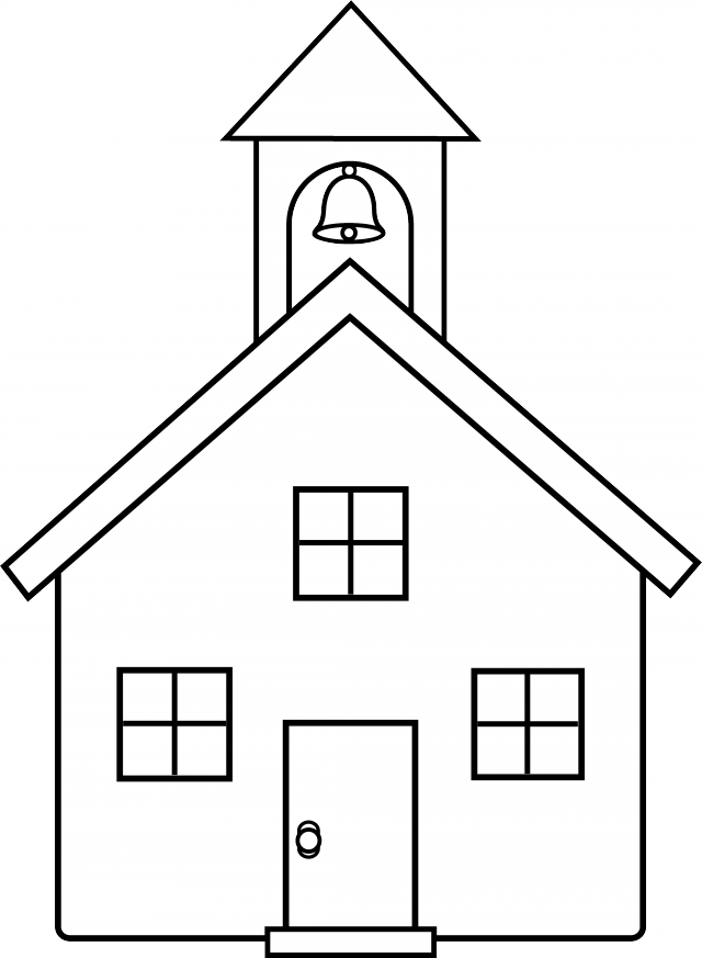 School House Coloring Page