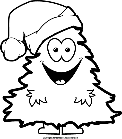 Merry Christmas Clipart Black And White | Clipart Panda - Free ...