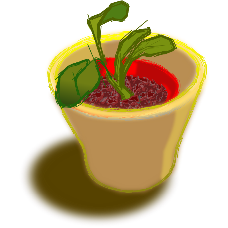 Clipart - Plant In Two Pots