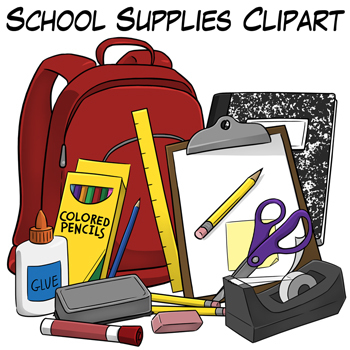 SCHOOL SUPPLIES CLIPART - TeachersPayTeachers.