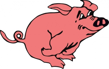 Download Running Pig clip art Vector Free