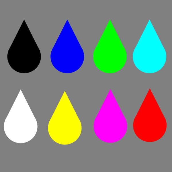 Colored Raindrops clip art - vector clip art online, royalty free ...