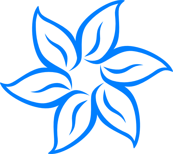 Blue Flower clip art - vector clip art online, royalty free ...
