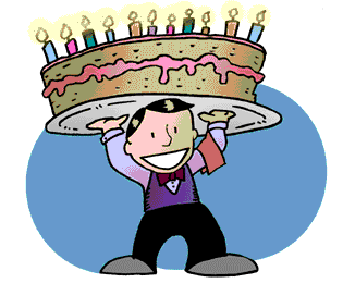 Birthday cake animations with candles burning to make a birthday wish