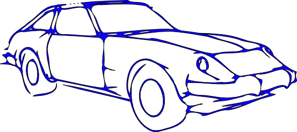 Car Outline clip art - vector clip art online, royalty free ...