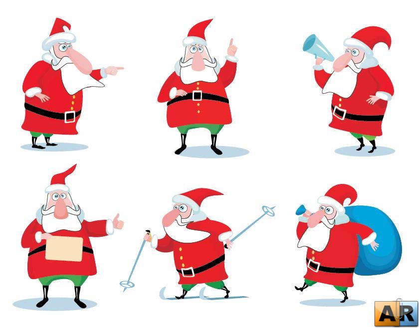 Santa Claus Vector Illustration Collection » ArStyle.org - портал ...