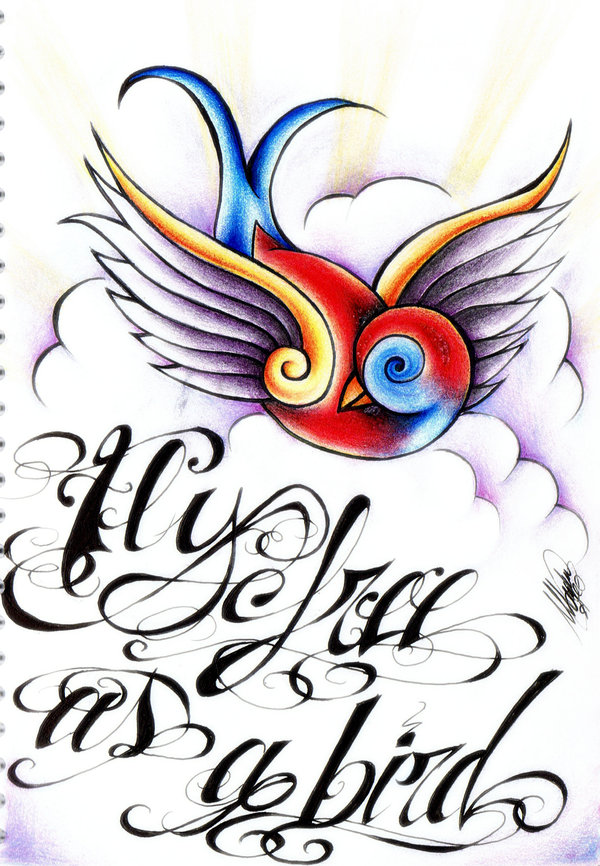 Birds Tattoos For You: Old School Swallow Bird Tattoos