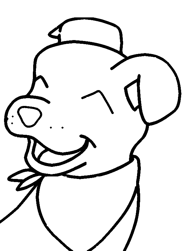 Puppy Dog Smile Free Lineart- MS paint by RippedMoon on deviantART
