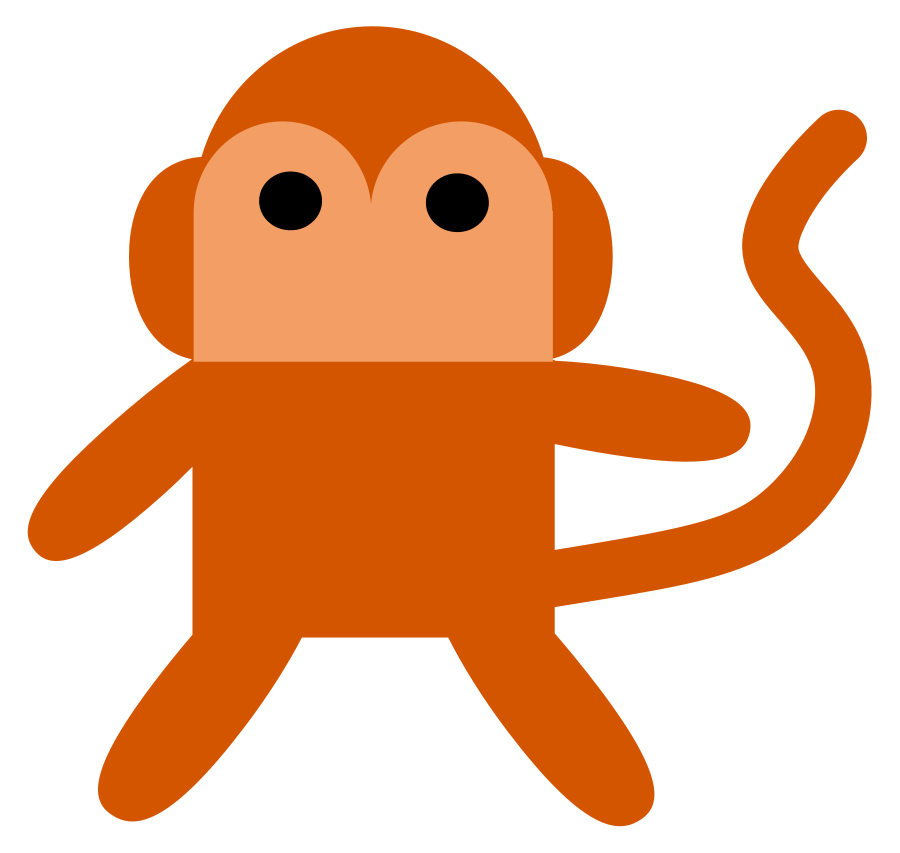 Cheeky Monkey SVG Vector file, vector clip art svg file