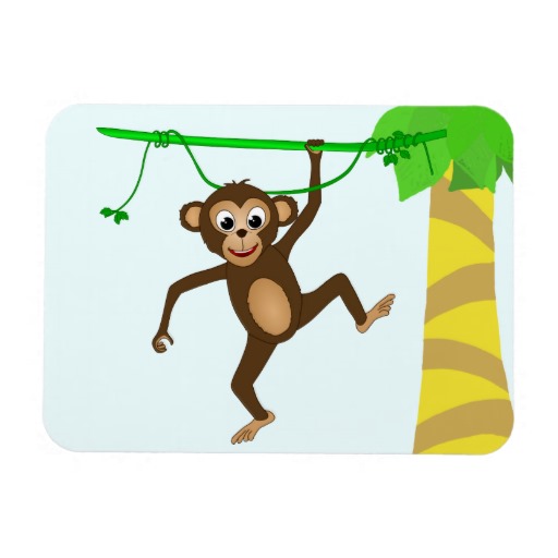 Pix For > Cartoon Monkey Hanging From A Vine