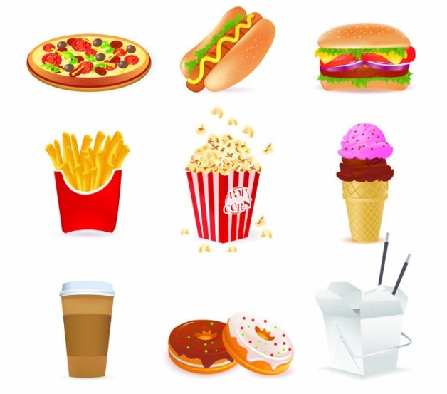 Free Set Of Vector Cartoon Foods Icons » TitanUI