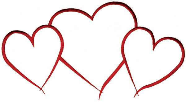 Outlines Of Hearts - ClipArt Best