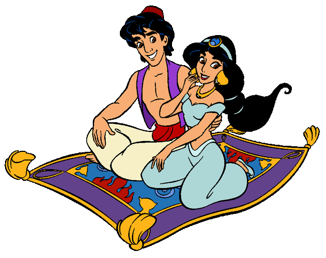 Aladdin and Jasmine Clipart from Walt Disney's Aladdin page 2 ...