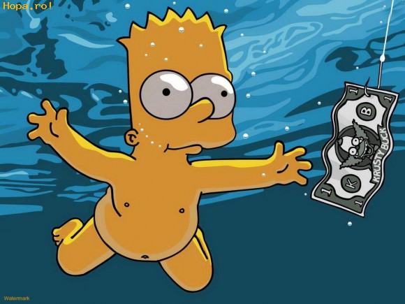Bart swimming - Cartoons Funny Pictures - funiacs.com
