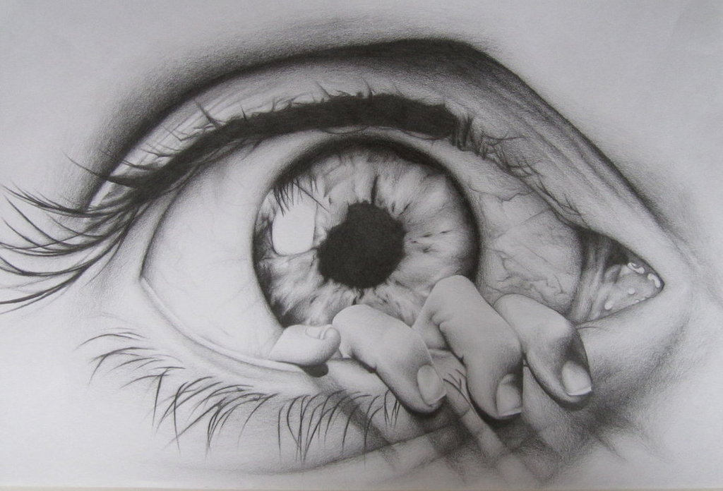 Eye Black And White Drawing - Gallery